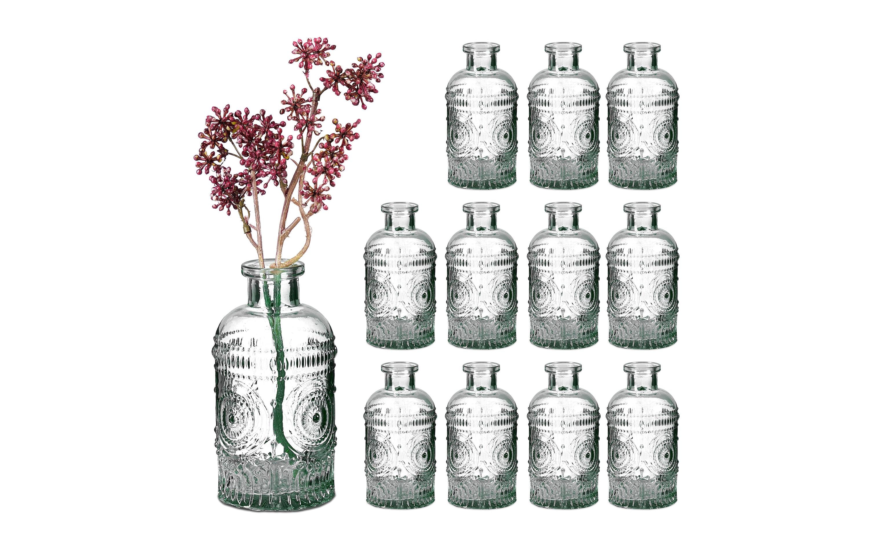 relaxdays Vasen 12er Set, Transparent