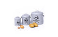 relaxdays Kartoffel Aufbewahrungsbox 3er Set, Grau