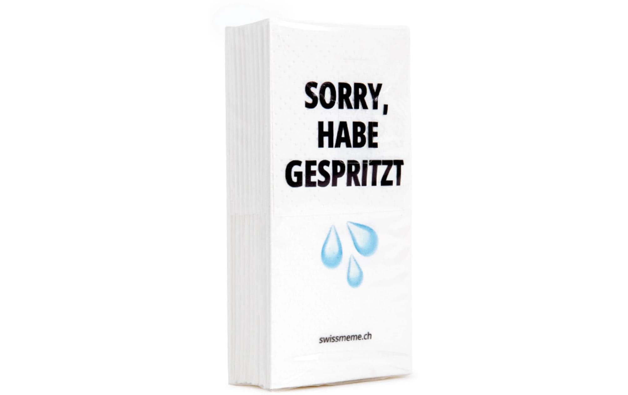 SwissMeme Taschentücher Habe gespritzt, 5.5 x 10.5 x 2.5 cm