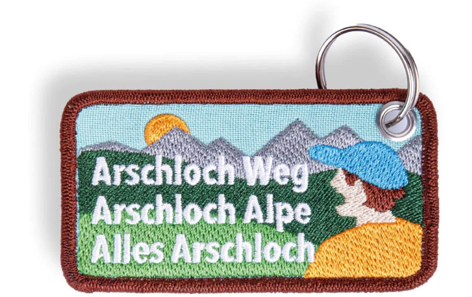 SwissMeme Anhänger Arschloch Alpe, 8.2 x 4.5 cm