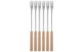 COCON Fondue Gabel Holz 26cm 6 Stk, Eichenholz, 26cm