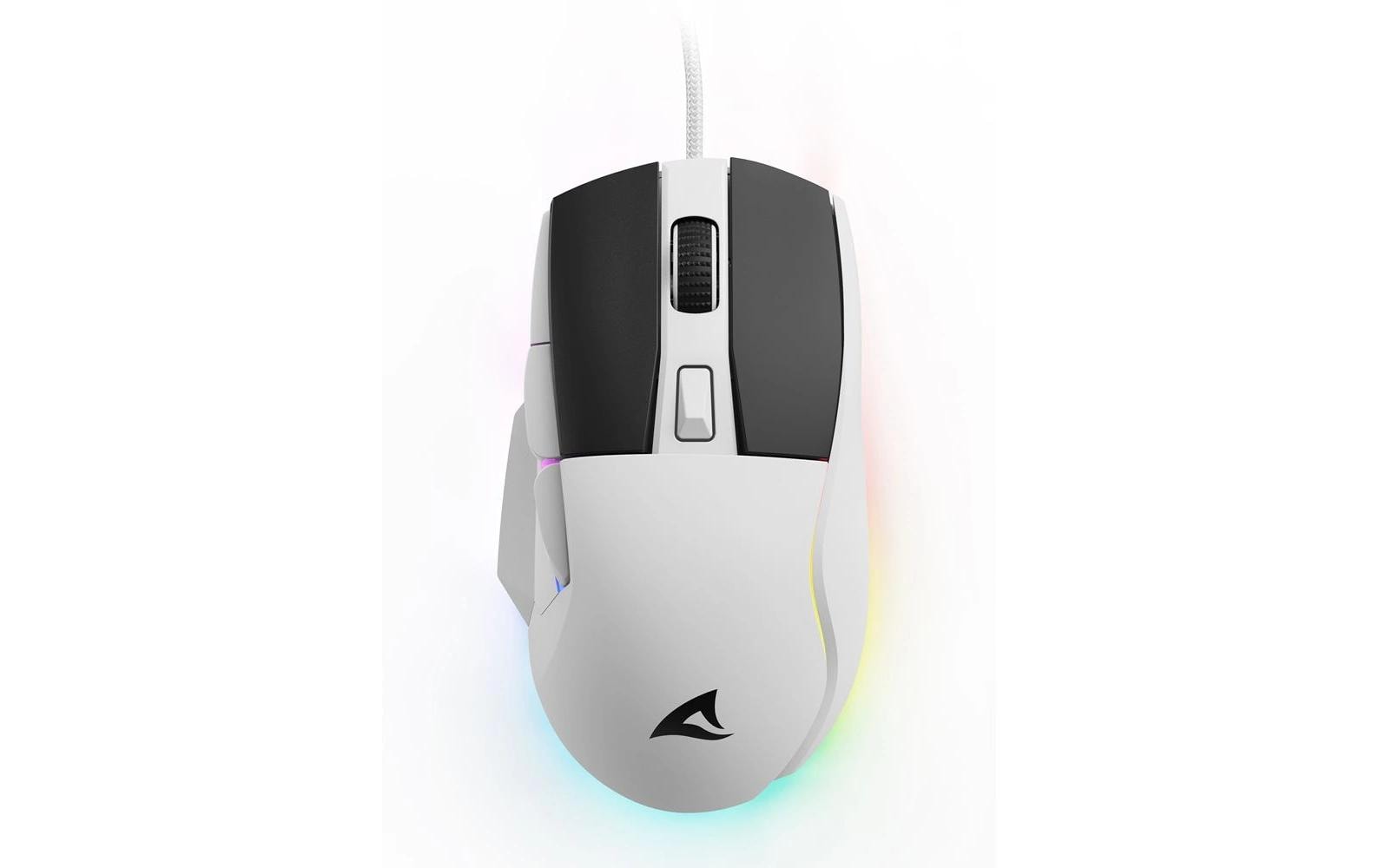 Sharkoon SKILLER SGM35, optisch, white 6 Tasten, USB Kabel, 6400dpi
