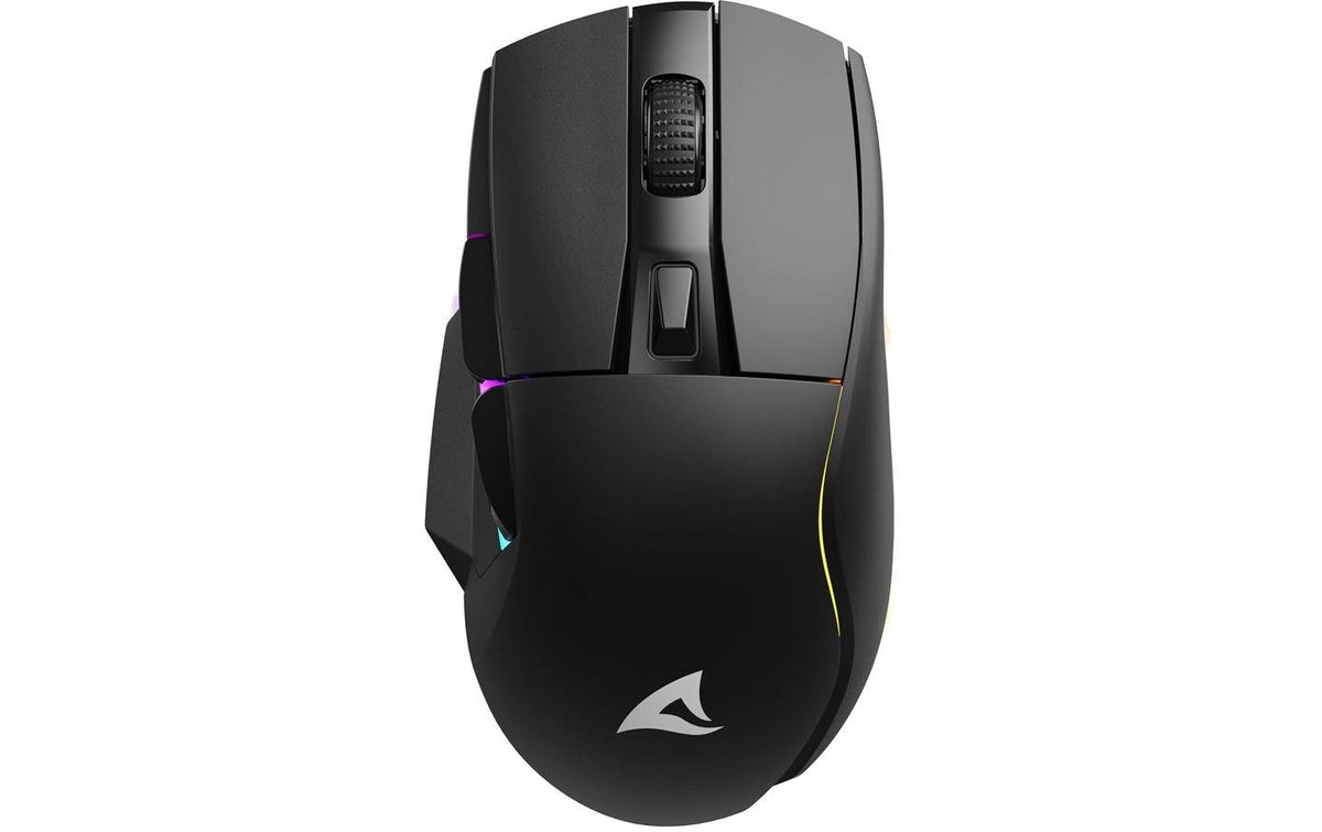 Sharkoon SKILLER SGM50W, optisch, black 6 Tasten, USB Kabel, Empfänger, 6400dpi