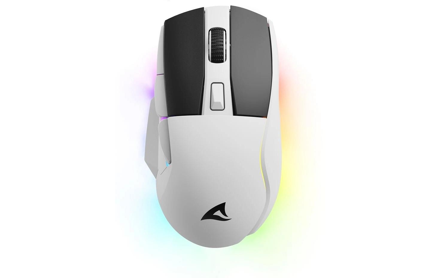 Sharkoon SKILLER SGM50W, optisch, white 6 Tasten, USB Kabel, Empfänger, 6400dpi