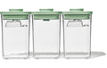 OXO GG 3er Set Pop Aufbewahrungsboxen mit Löffel 30ml grün