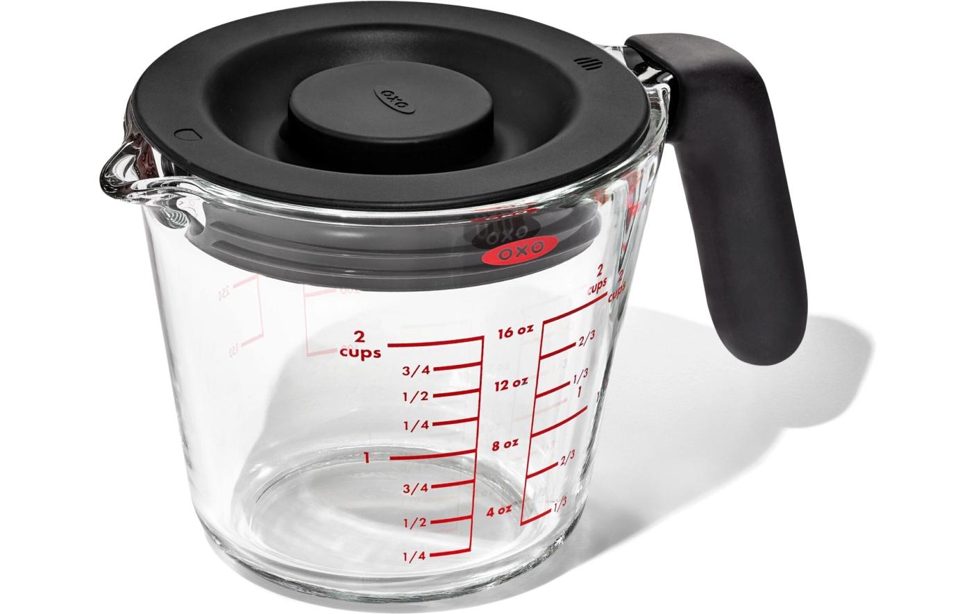 OXO GG Messbecher 500ml Glas mit Silikondeckel