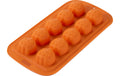 Zenker Silikonform Mini Kürbis Halloween Schoko/Backen/Eiswürfelform, 10er, orange