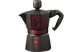 Bialetti Stranger Things Moka Express 3 Tassen, schwarz/rot