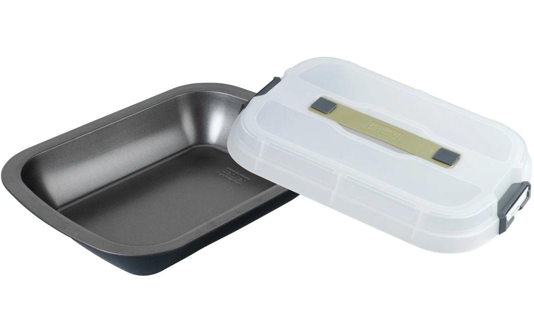 Zenker Auflauform/Transporthaube-Click&Go 30x30cm, mit Transporthaube