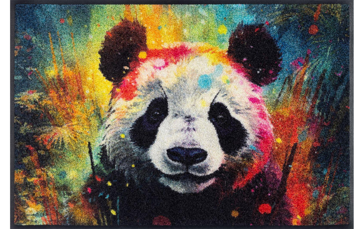 Wash+Dry Fussmatte Pandy Mc Panda 50x75 cm, Flor Polyamid, Anti-Rutsch