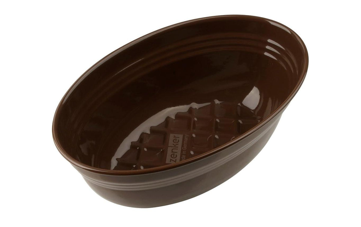 Zenker Brotlaibform oval-Dein Brot! Email, gold-braun, 265x165x95mm