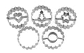 STÄDTER Linzer-Ausstecher Set Spitzbub ø 4x1.5 cm gewellt