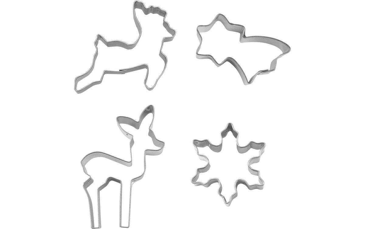 STÄDTER Ausstecher Set Little Christmas 4-teilig 4-6 cm