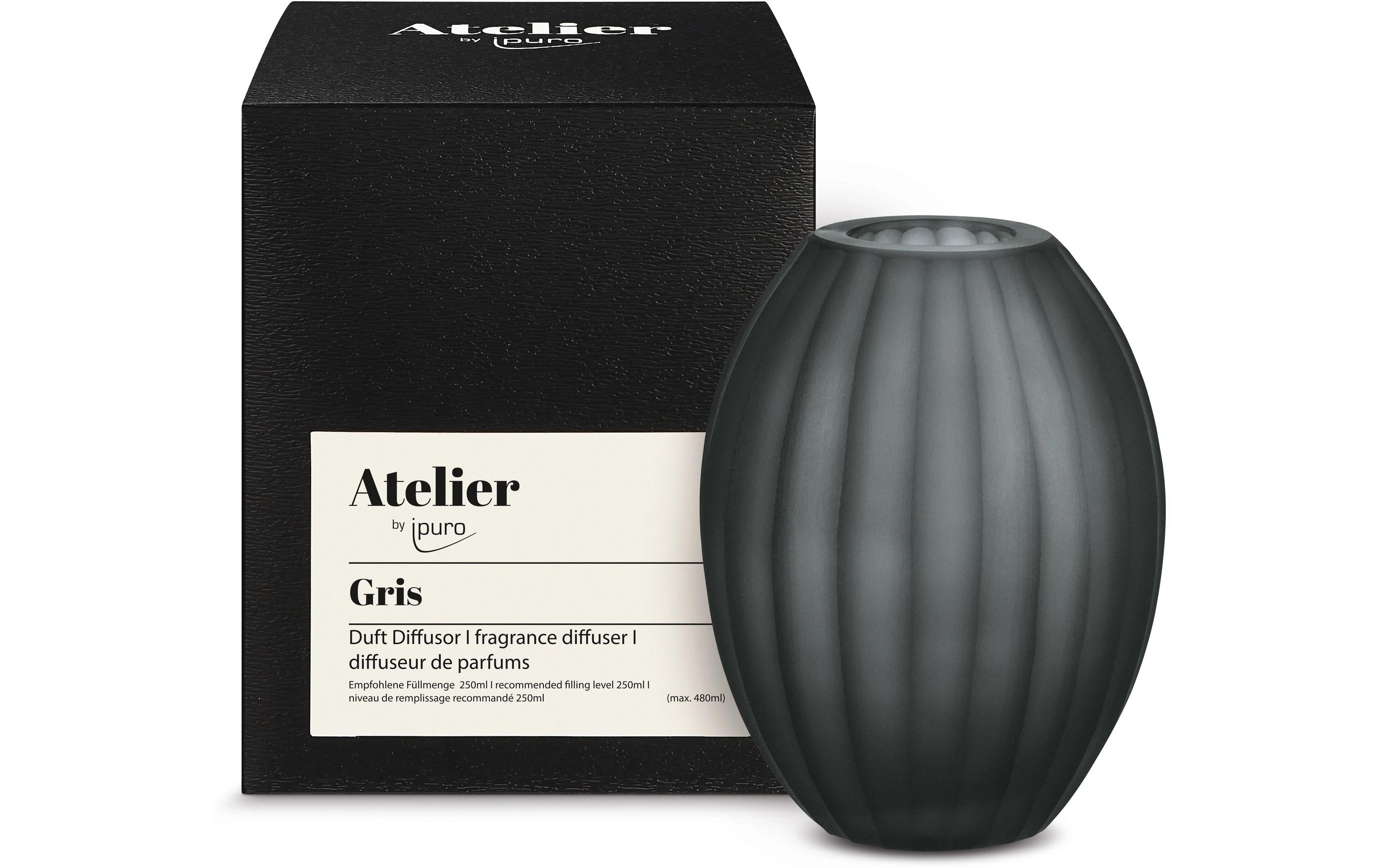 Ipuro Raumduft Vase Gris klein ATELIER gris