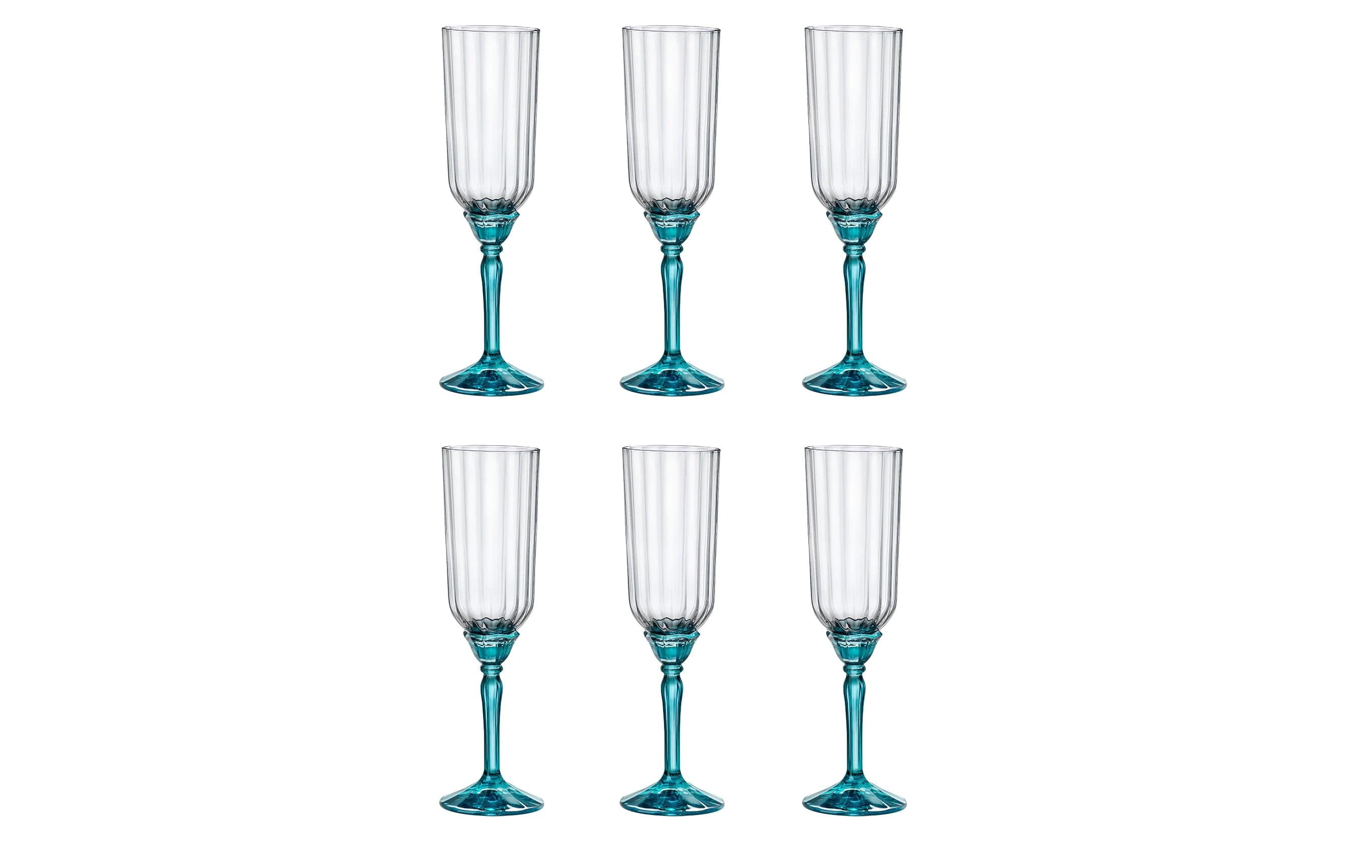 Rocco Bormioli Sektglas Florian blau 6 Stk. 21cl