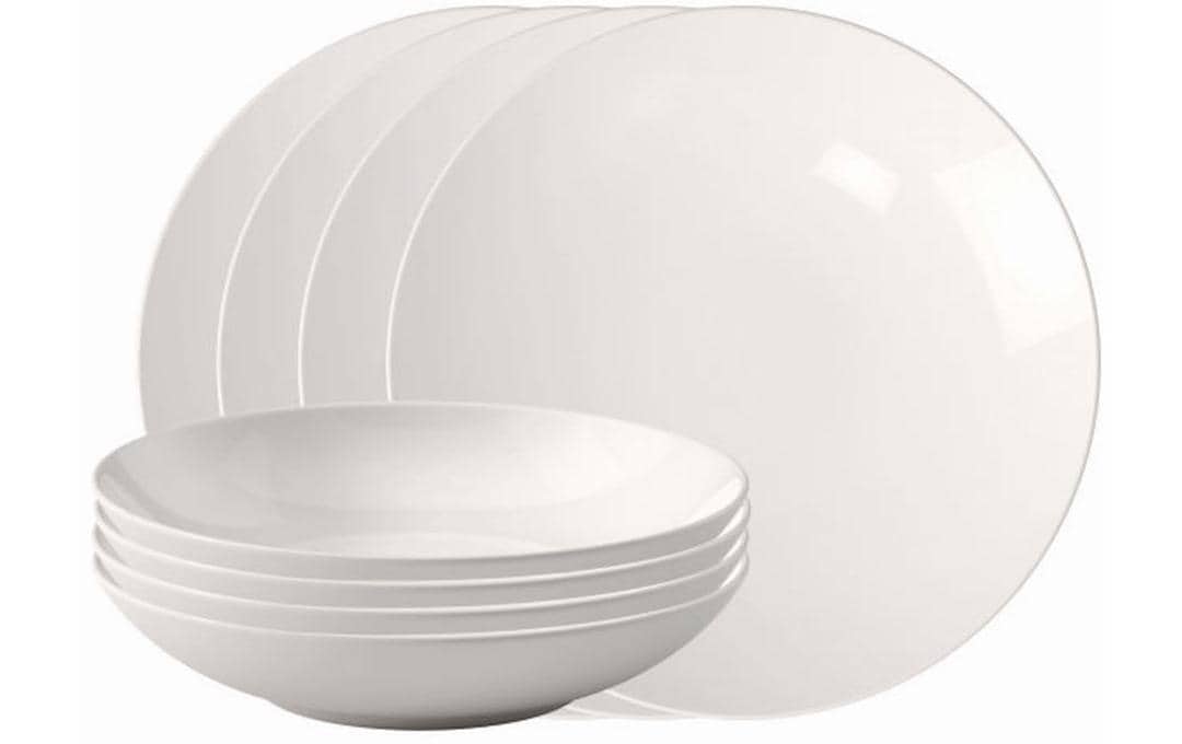 Villeroy & Boch For Me Dinnergeschirr Set 8-teilig, Dinnerset,Teller 29cm,Schale 24cm