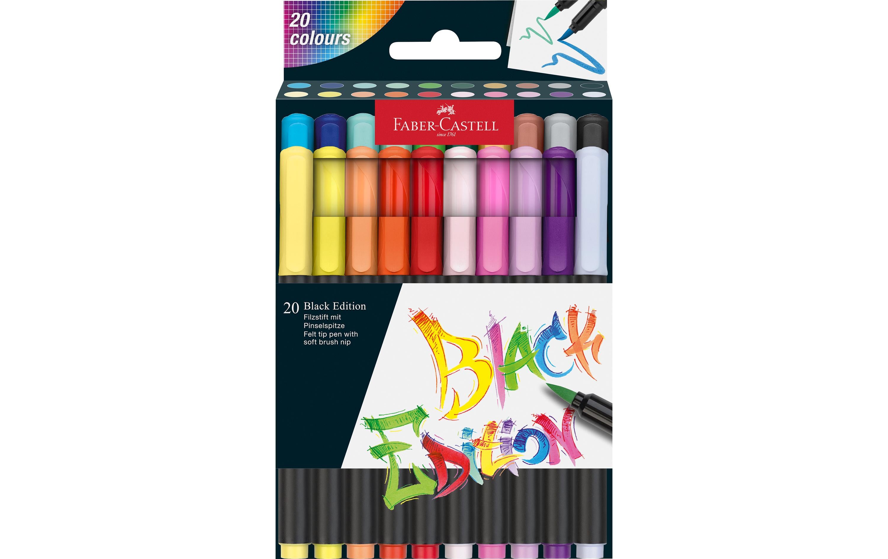 Faber-Castell Filzstifte Black Edition 20er Kartonetui