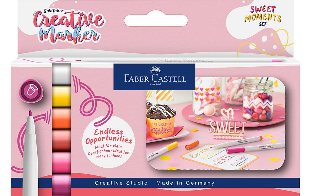 Faber-Castell Creative Marker Sweet Rundspitze 1.5mm, 6er Etui