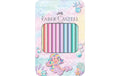 Faber-Castell Farbstift Jumbo Sparkle Pastell, 10er Set, Metallschachtel
