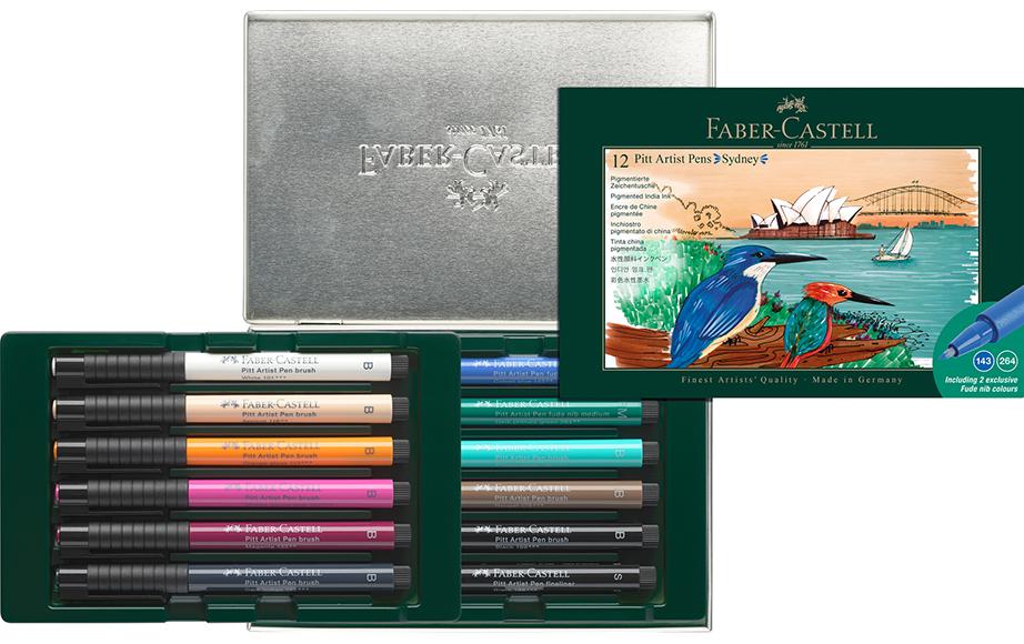 Faber-Castell PITT Artist Pen Set Sydney 12 Farben