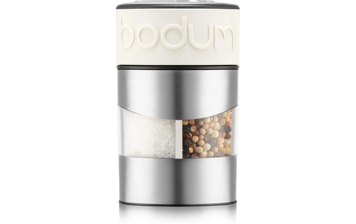 Bodum Twin Salz- und Pfeffermühle creme, Edelstahl