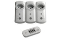 Intertechno Funk-Set IP20 weiss 3x Zwischenstecker / Handsender