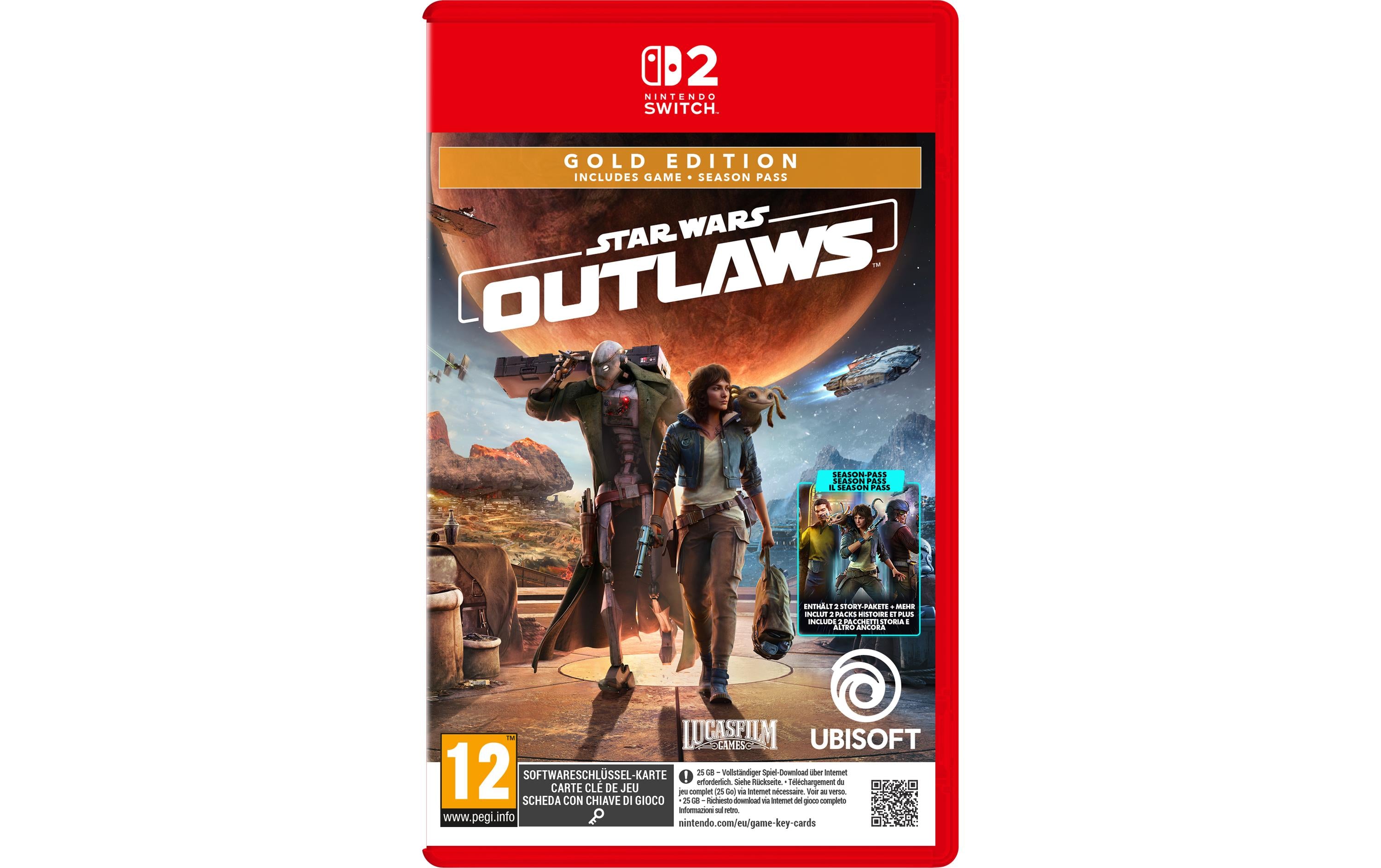 Star Wars Outlaws Gold Edition, Switch 2 Alter: 12+ (Game Key Card)
