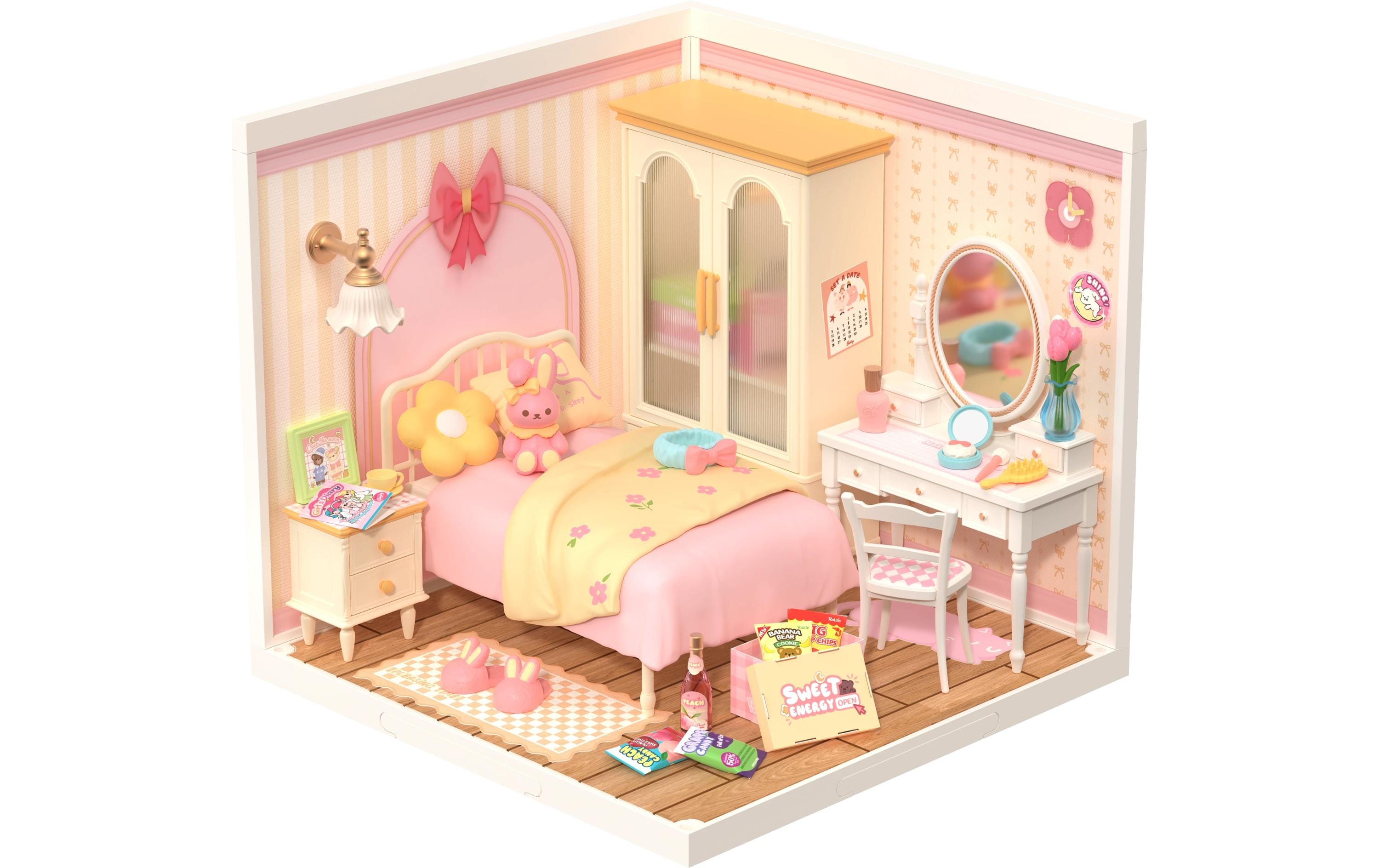 RoboTime Lovely Pink Bedroom Holzbausatz