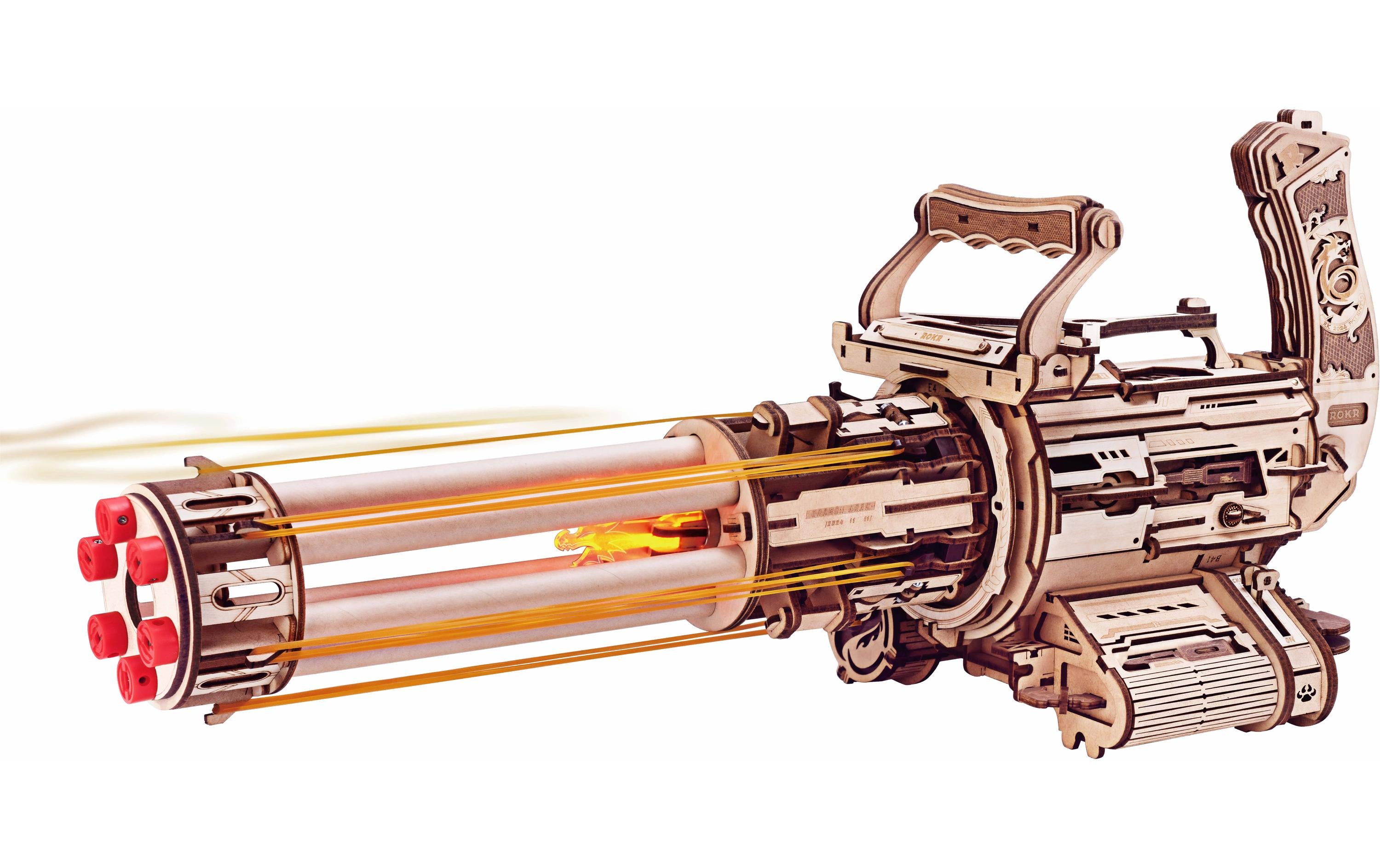 RoboTime Rotating-Barrel Machine Gun Holzbausatz
