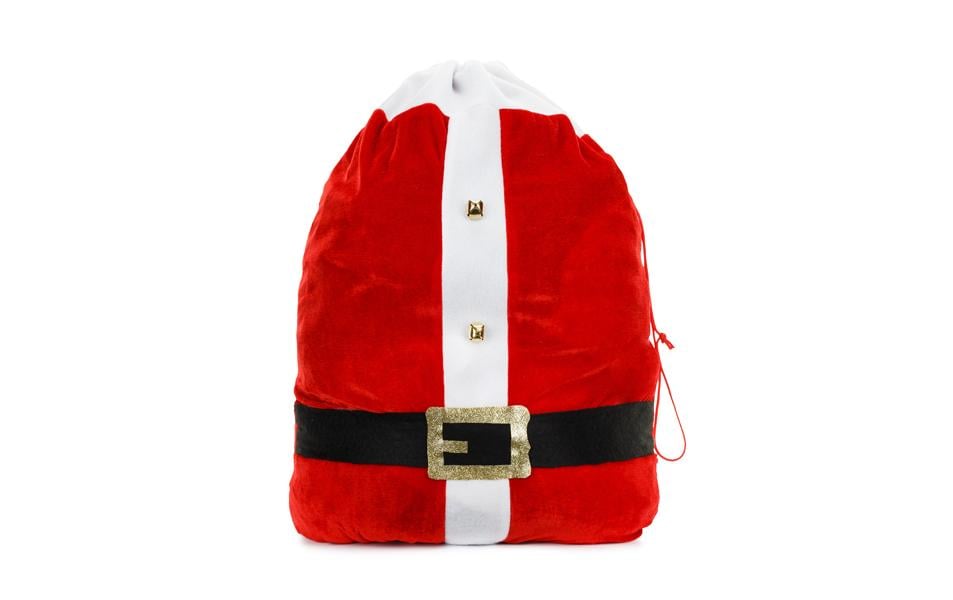 Partydeco Geschenksack Weihnachtsmann rot/weiss, 50 x 70 cm