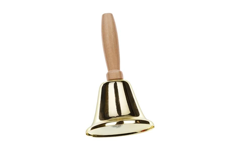 Partydeco Glocke mit Holzgriff Gold, D 6.3 cm, H 11 cm
