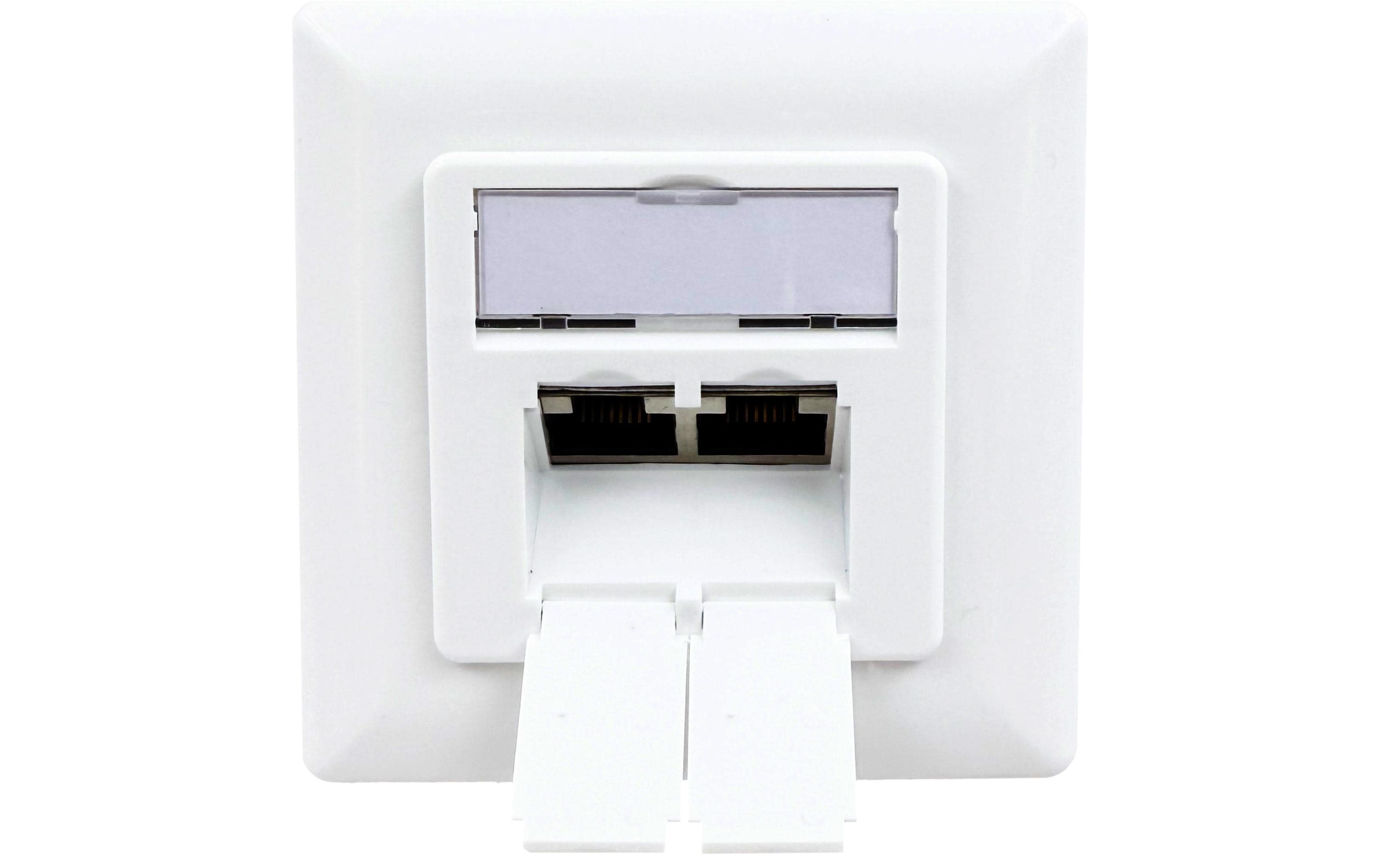 Wirewin RJ-45 Unterputz Datendose, 2-fach Cat.5e, geschirmt, reinweiss