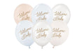 Partydeco Luftballon Welcome Baby blau, 30 cm, 6 Stück