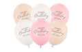 Partydeco Luftballon Happy Birthday rosa, 30 cm, 6 Stück