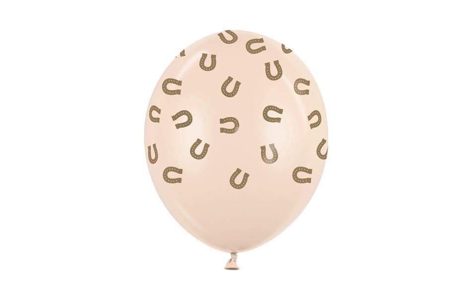 Partydeco Luftballon Hufeisen pastell, 30 cm, 6 Stück
