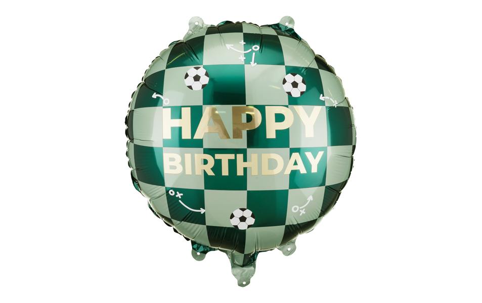 Partydeco Folienballon Fussball grün, 35 x 35 cm, 1 Stück