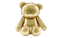 Partydeco Folienballon Teddy gold, 38 x 42 cm, 1 Stück