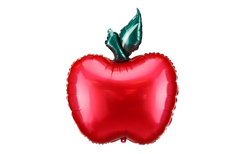 Partydeco Folienballon Apfel rot, 45 x 57 cm, 1 Stück