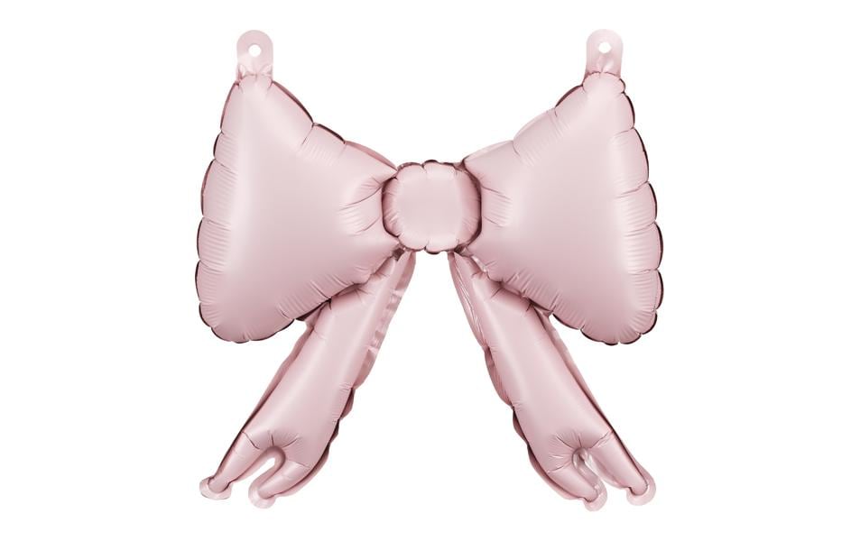 Partydeco Folienballon Schleife rosa, 25,5 x 25 cm, 1 Stück