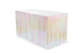 Partydeco Tischumrandung Fransen 80 x 300 cm, irisierend
