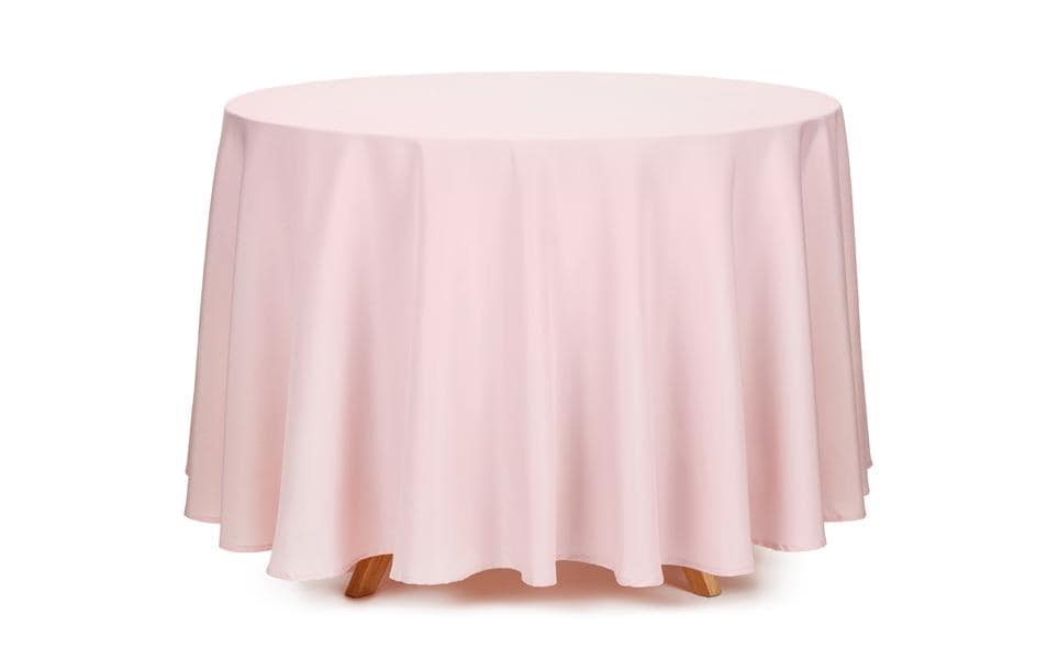 Partydeco Tischdecke rund staubrosa, D 230 cm