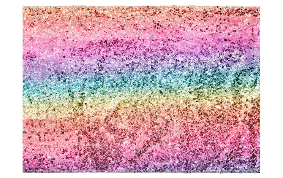 Partydeco Tischläufer Pailetten farbig, 30 x 500 cm, 1 Stück