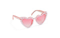 Partydeco Brille Herz 13.5 x 5 x 13 cm, perlen, rosa
