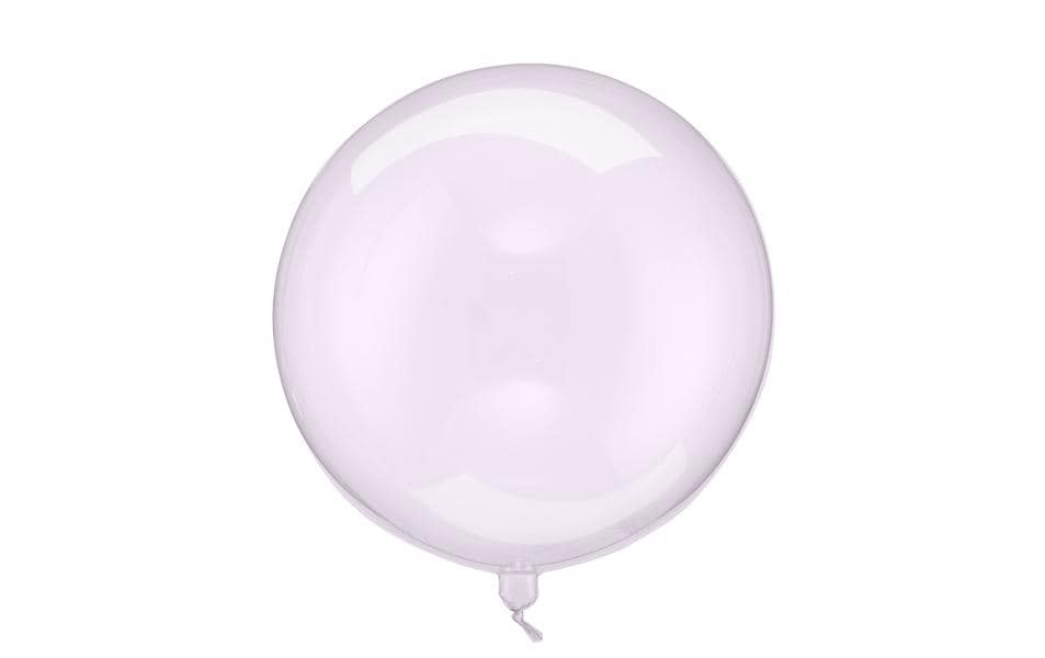 Partydeco Ballon Transparent lila D: 40 cm, transparent, zum beplotten