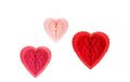 Partydeco Herzen rosa-rot, 20-30 cm, 3 Stück