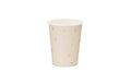 Partydeco Becher Sterne beige/gold 220ml, 6 Stück