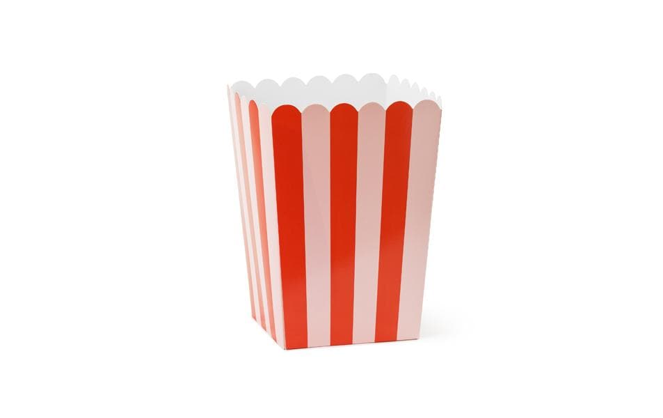 Partydeco Popcornboxen 11x11x15.5cm, 6 Stück