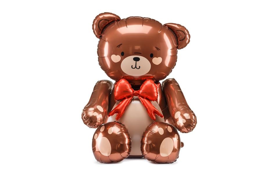 Partydeco Folienballon Teddy braun, 59 x 88 cm, 1 Stück