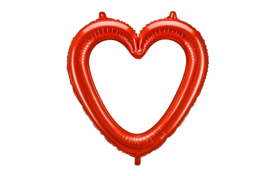 Partydeco Folienballon Heart rot, 73 x 72 cm, 1 Stück