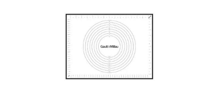 Gault&Millau Backmatte Silikon, transparent Skalierung+ Hilfslinie